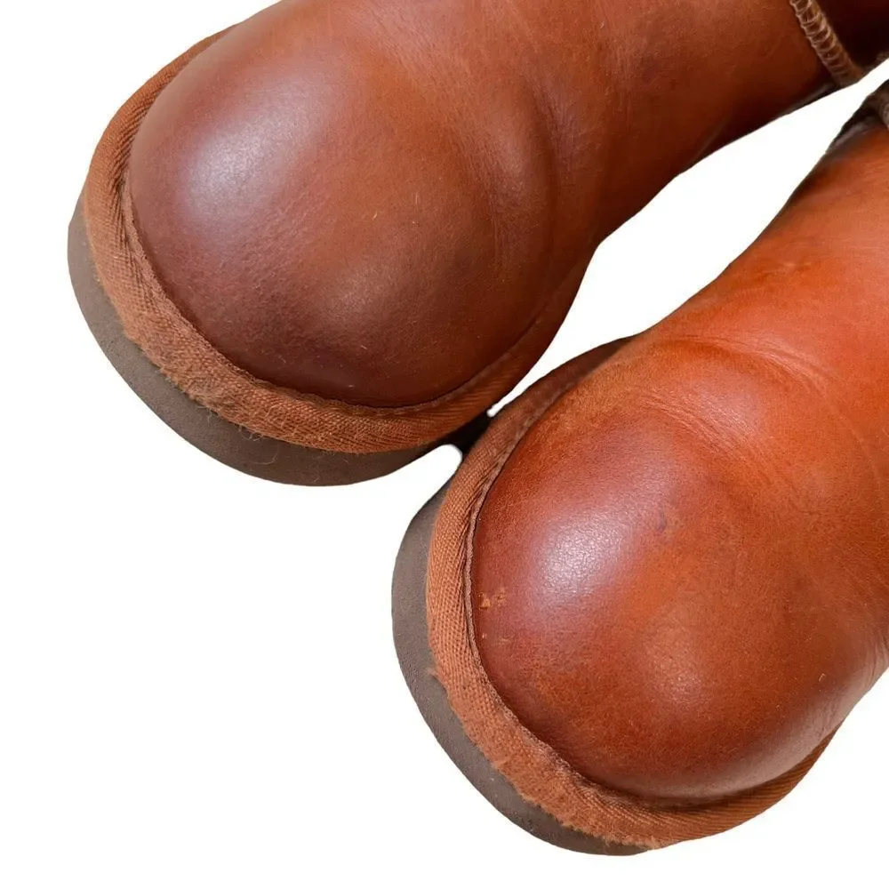 UGG Classic Short II Water-resistant Warm Chestnut Leather Boot